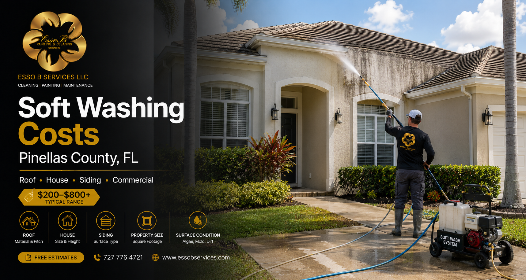 What to Expect From Soft Washing Costs in Pinellas County