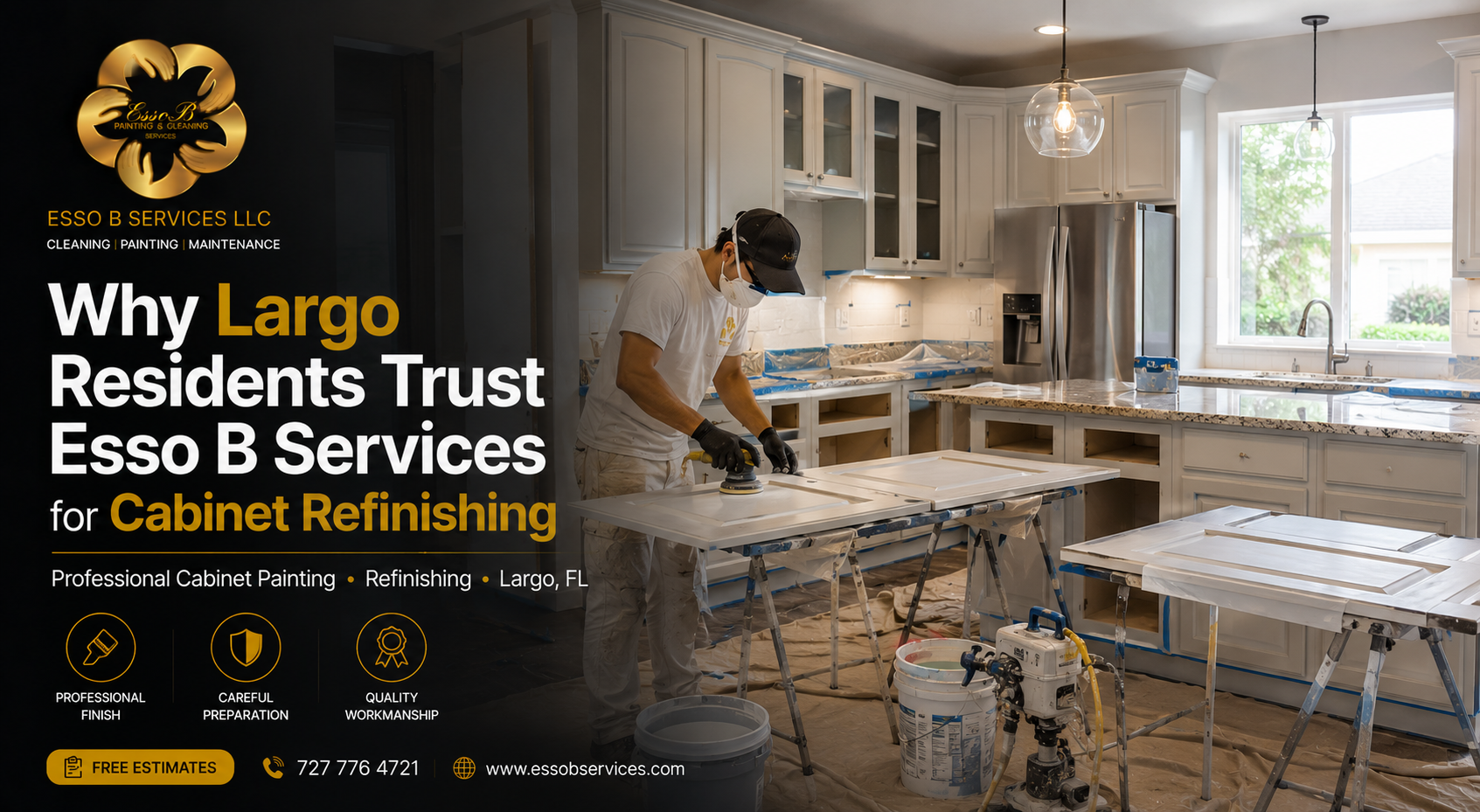 Why Largo Residents Trust Esso B Services for Cabinet Refinishing